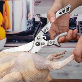 Kitchen Scissors Chicken Bone Kitchen Shears Duck Fish Cutter 4Cr13 Stainless Steel Fish Scissor Scale Clean Cook Scissors Knife