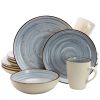 Elama Mellow 16-Piece Dinnerware Set in Powder Blue