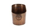 Metal Wine Cooler with Ring Handle and Studded Nail Accents; Bronze; DunaWest