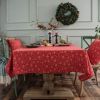 Christmas Gold Stamping Wind Chimes Print Cotton And Linen Tablecloth