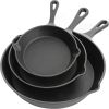 Gibson General Store Addlestone 3 Piece Pre-Seasoned Cast Iron Skillet Set