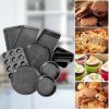 10 Pieces Nonstick Bakeware Set Baking Roasting Cake Pans