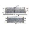 Decorative Metal Galvanized Trays - Set Of 2