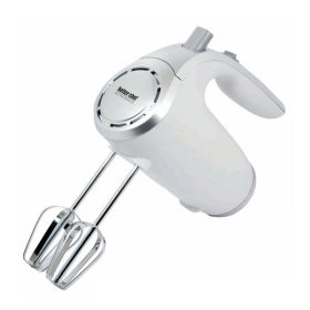 5-Speed 150-Watt Hand Mixer White w/ Silver Accents